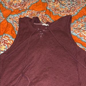 sleeveless hooded top